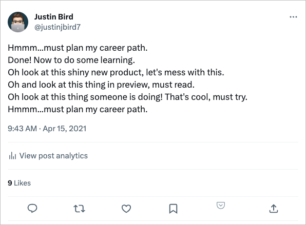 Image is of a tweet by justinjbird7 click on the image to see the original tweet